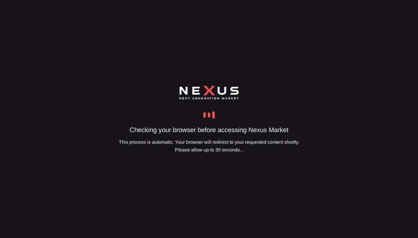 Nexus Market login page with anti-DDoS queue